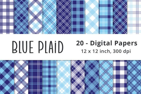 Download Seamless Blue Plaid Scrapbook Paper - Scrapbook Collection