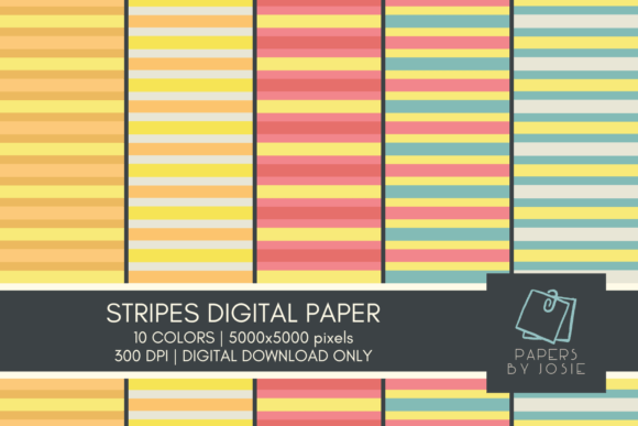 Download Colorful Stripes Digital Paper - Stripes digital paper Collection