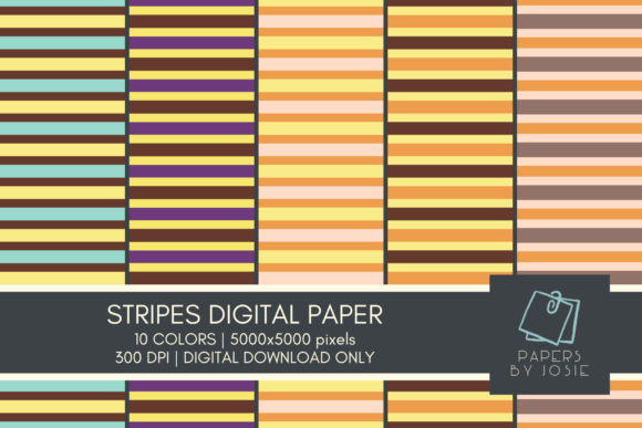 Download Colorful Stripes Digital Paper - Stripes digital paper Collection
