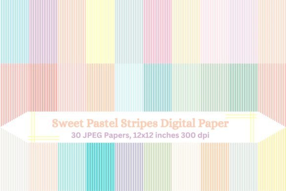 Download Sweet Pastel Stripes Digital Paper - Stripes digital paper Collection