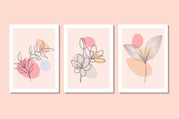 Download Minimal Flowers Leaves Wall Art Poster - Minimal flowers Collection