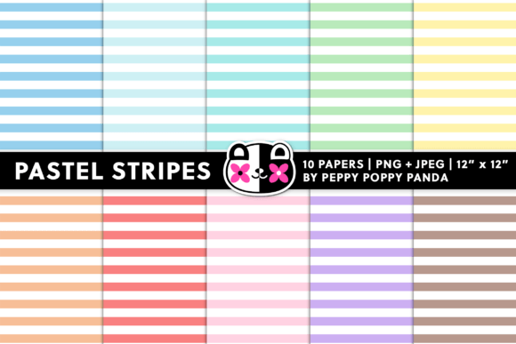 Download Pastel Stripes Digital Paper - Stripes digital paper Collection