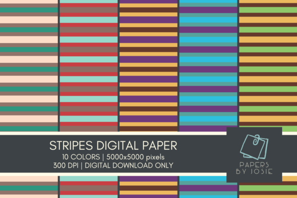 Download Colorful Stripes Digital Paper - Stripes digital paper Collection