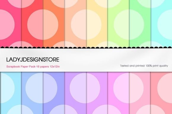 Download Digital Rainbow Scrapbook Paper Pack - Scrapbook Collection