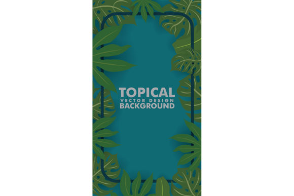 Download Frame Made of Fresh Green Tropical Leave - Premium Resources