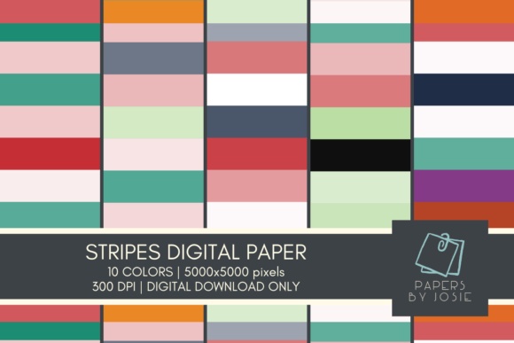 Download Colorful Stripes Digital Paper - Stripes digital paper Collection