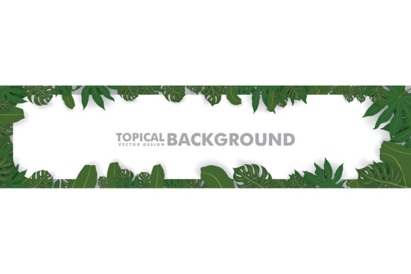 Download Frame Made of Fresh Green Tropical Leave - Premium Resources