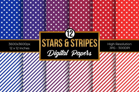 Download Red Blue Stars &amp; Stripes Digital Papers - Stripes digital paper Collection