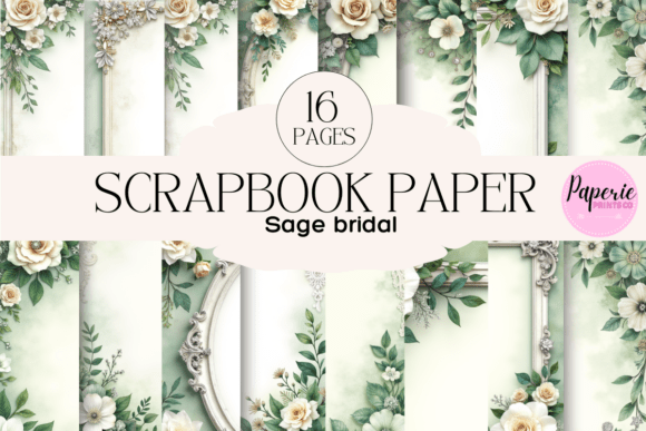 Download Sage Bridal Scrapbook Paper - Scrapbook Collection